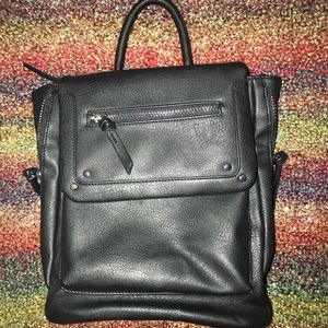 Faux leather backpack